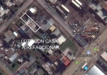 EXC. LOTE Y CASA A REFACCIONAR!!OPORTUNIDAD INMEJORABLE UBICACION A 1/2 CUADRA DE EVA PERON(RUTA 21)